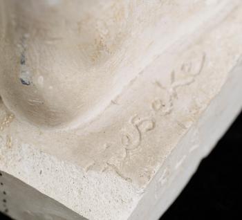 SKULPTUR, gips, Wilhelm Gieske, signerad och daterad 1942.