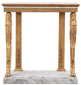 576. A Swedish Empire 19th century console table by C. F. Thim.