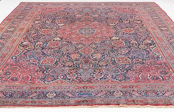 An antique Moud carpet of 'Ardabil' design, approximately 445.5 x 332 cm.