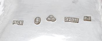 SOCKERSKÅL, silver, Gustaf Möllenborg Feron, Stockholm, 1852. Vikt Ca 650g.