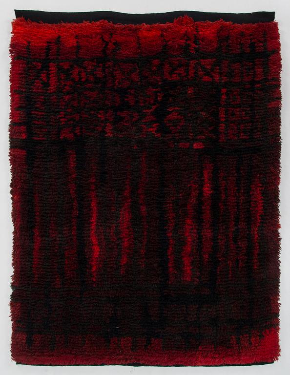 Kirsti Ilvessalo, rya, modell för Finska handarbetets vänner. Ca 143x102 cm.