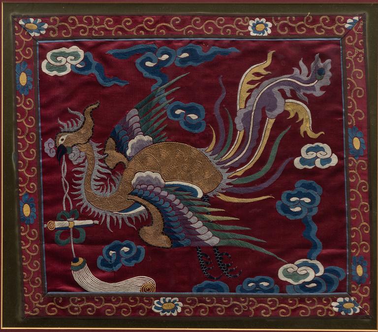 A Chinese embroidery, 20th century.