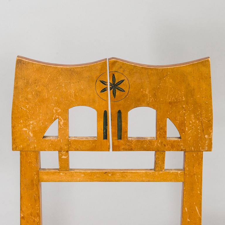 Yrjö Blomstedt, probably, chairs 4 pcs, circa 1900.