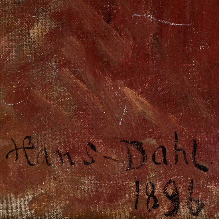 HANS DAHL, olja på duk, sign och dat 1896.