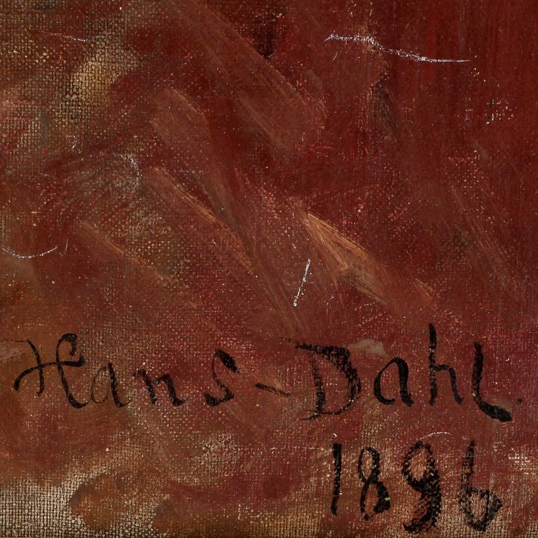 HANS DAHL, olja på duk, sign och dat 1896.