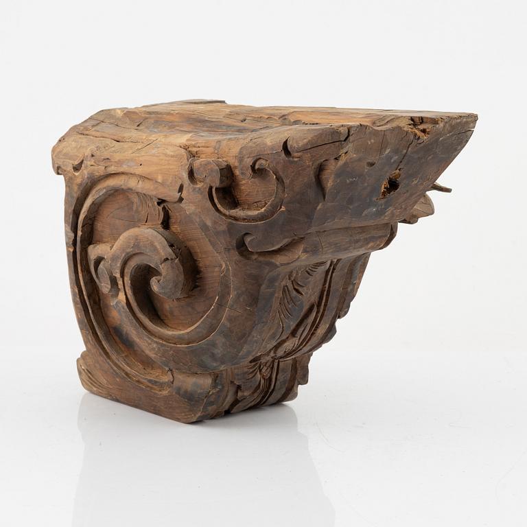 A wooden sculpture, China, presumably late Qing dynasty.