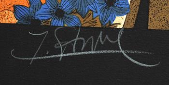 YVES GANNE, färglitografi, sign och numr 112/150.