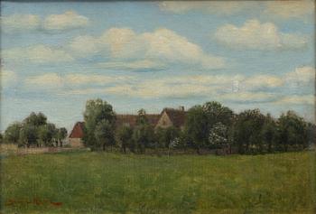 Severin Nilson, Farm Scene, Halland.