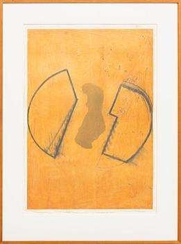 LG Lundberg, mixed media signed and dated 1984.