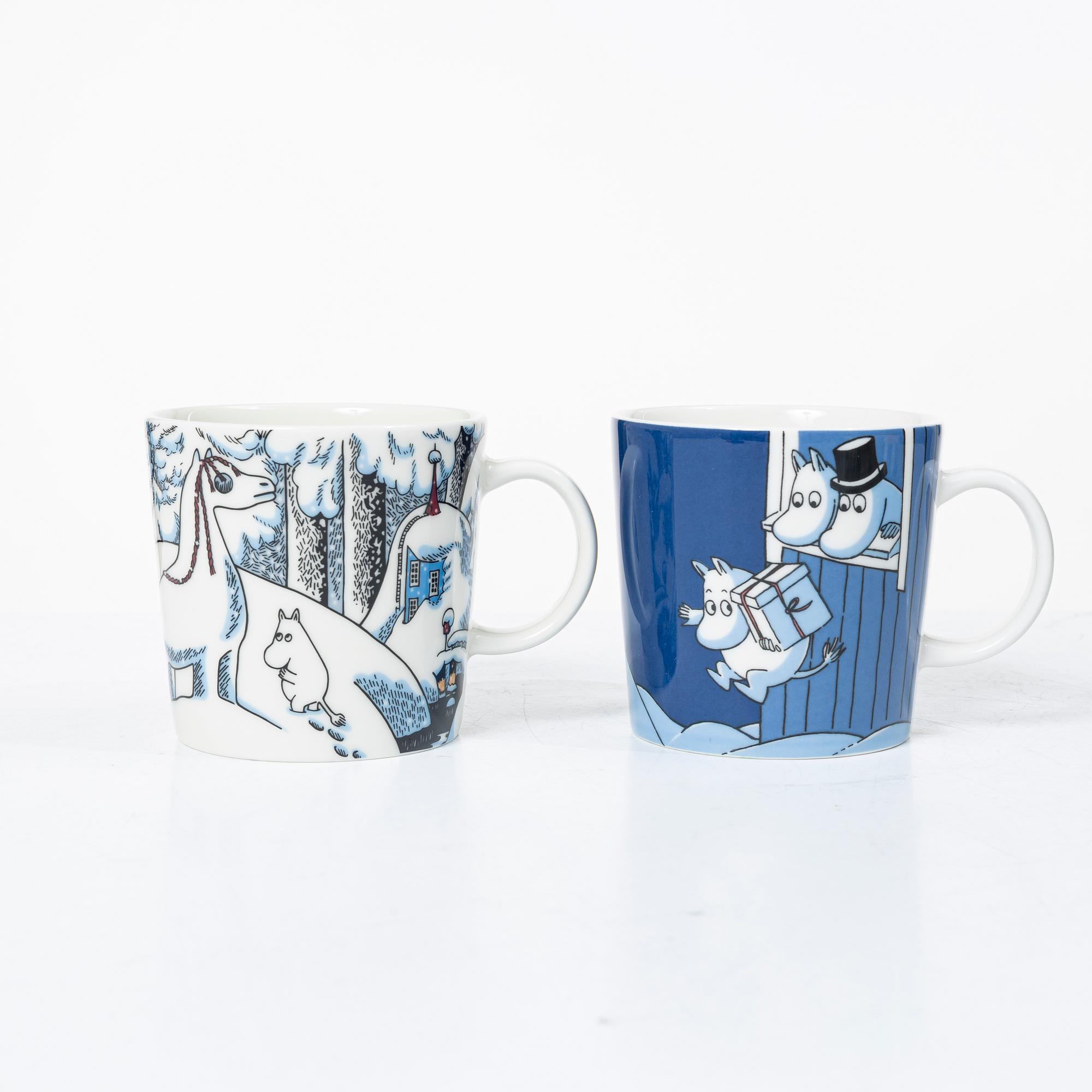 Arabia, ten Moomin mugs, Finland, 2002-2013.