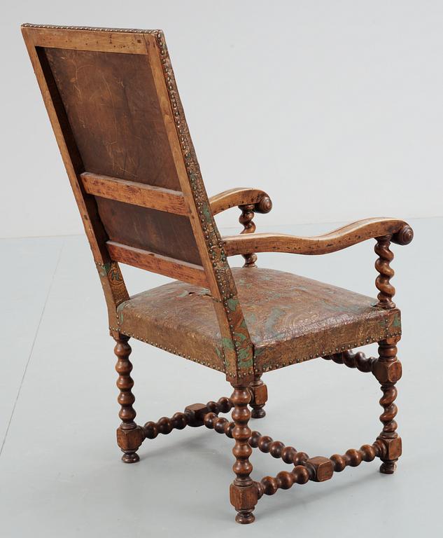 A baroque armchair. 18th Century.