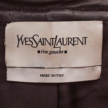 LÄDERJACKA, Yves Saint Laurent.