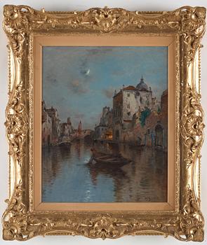 Wilhelm von Gegerfelt, Venetian canal scene.