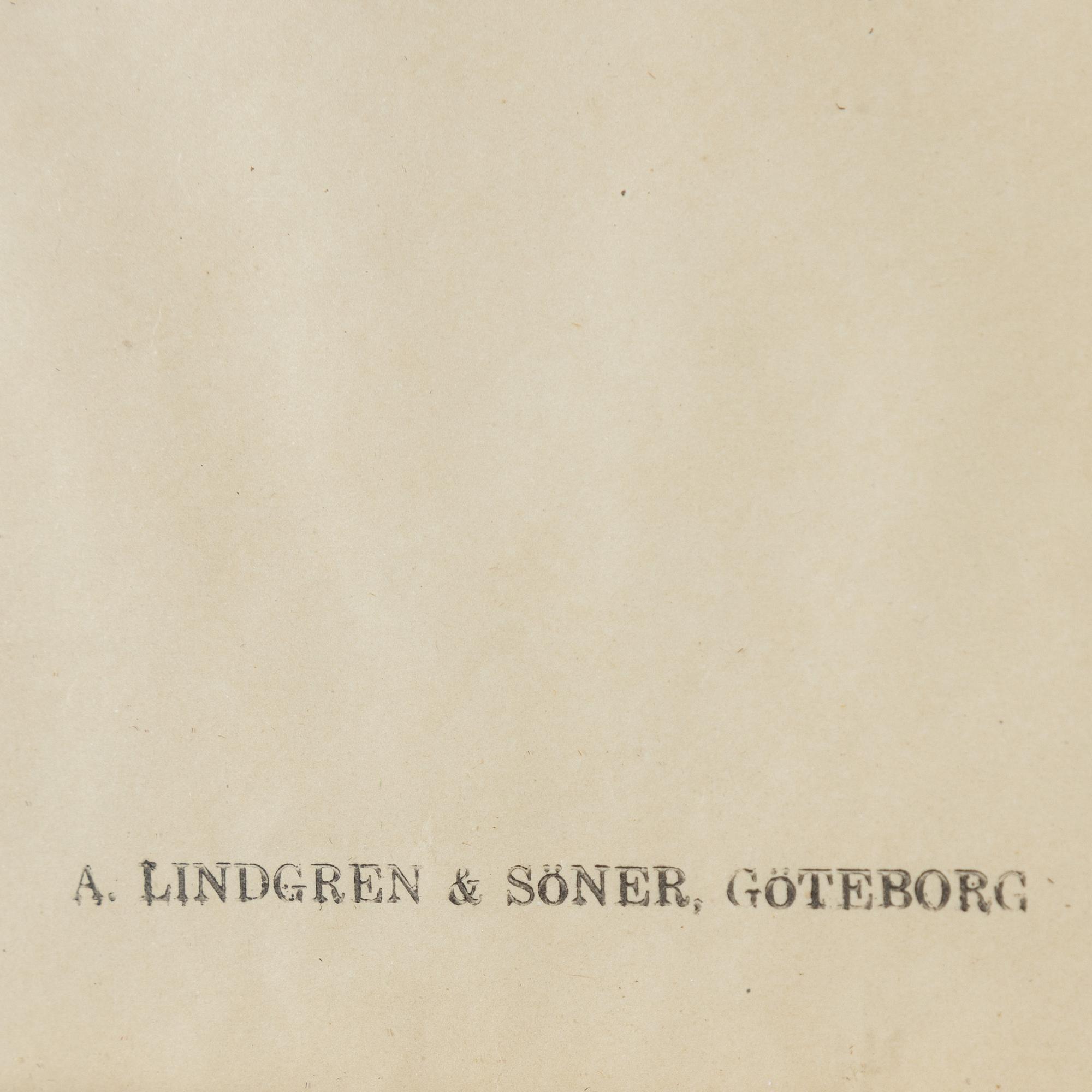 Albert Engström, litografisk affisch, A. Lindgren & Söner, Göteborg.