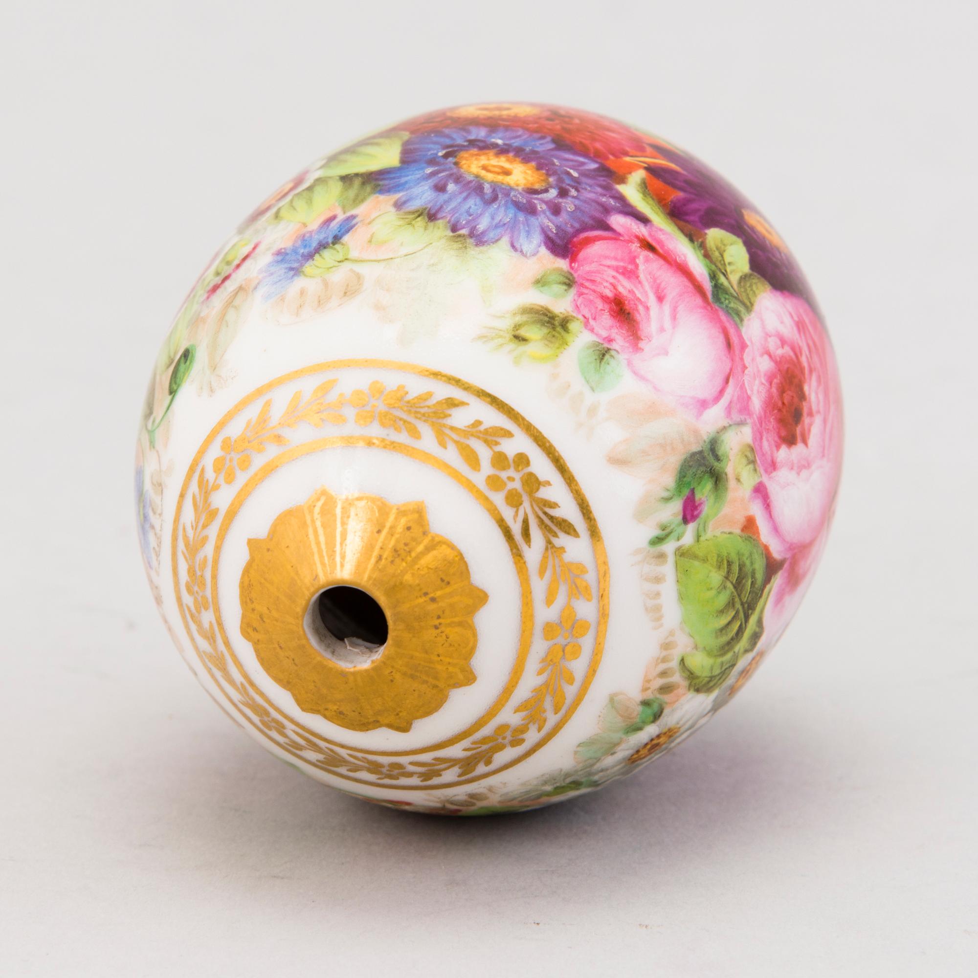 A Russian decorative porcelain egg,  from the time of Nicholas I (1825–1855).