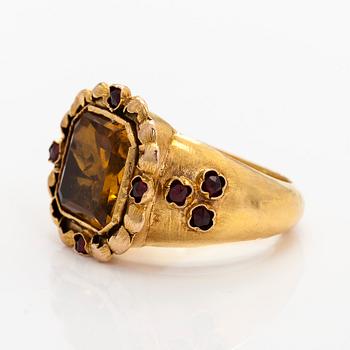 Ring, 18K guld, Gustaf Adolf Veckman, Tavastehus 1861.