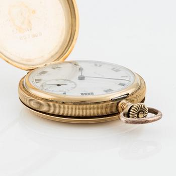 Elgin, pocket watch, hunter case, 14K gold, 48.5 mm.