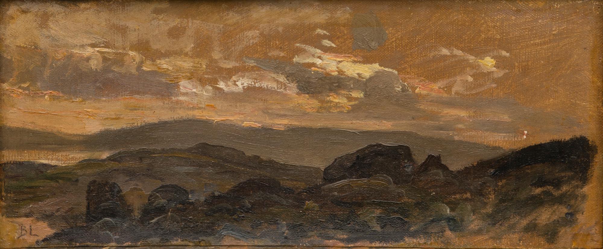 BERNDT LINDHOLM, AFTONMOLN ÖVER FJÄLLEN.