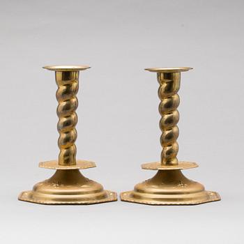 LJUSSTAKAR, ett par, barockstil, Richard Ringström, Ciselör & Konstsmide, Helsingborg.