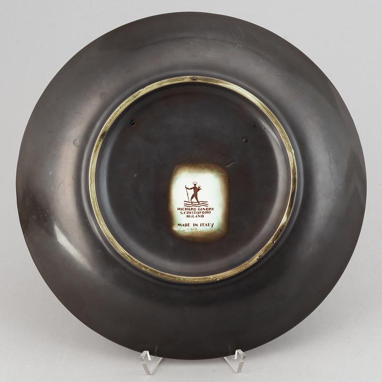 Gio Ponti, a ceramic dish, Richard Ginori, Milan, Italy 1920-30's.