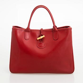 Longchamp, a leather 'Roseau' bag and coin pouch.