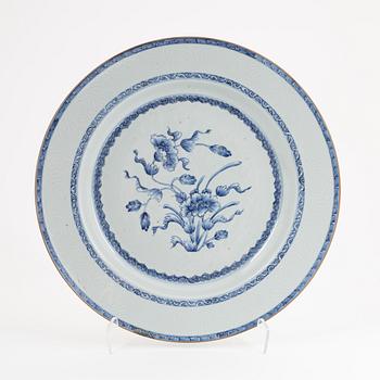 A blue and white serving dish, Qing dynasty, Yongzheng (1723-35).