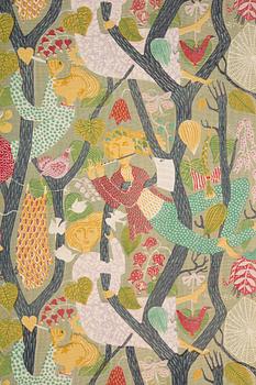 STIG LINDBERG, a textil "Melody", Lungbergs textil, 1940/50s.