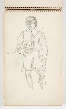 Lotte Laserstein, 3 skissböcker med blyertsteckningar.