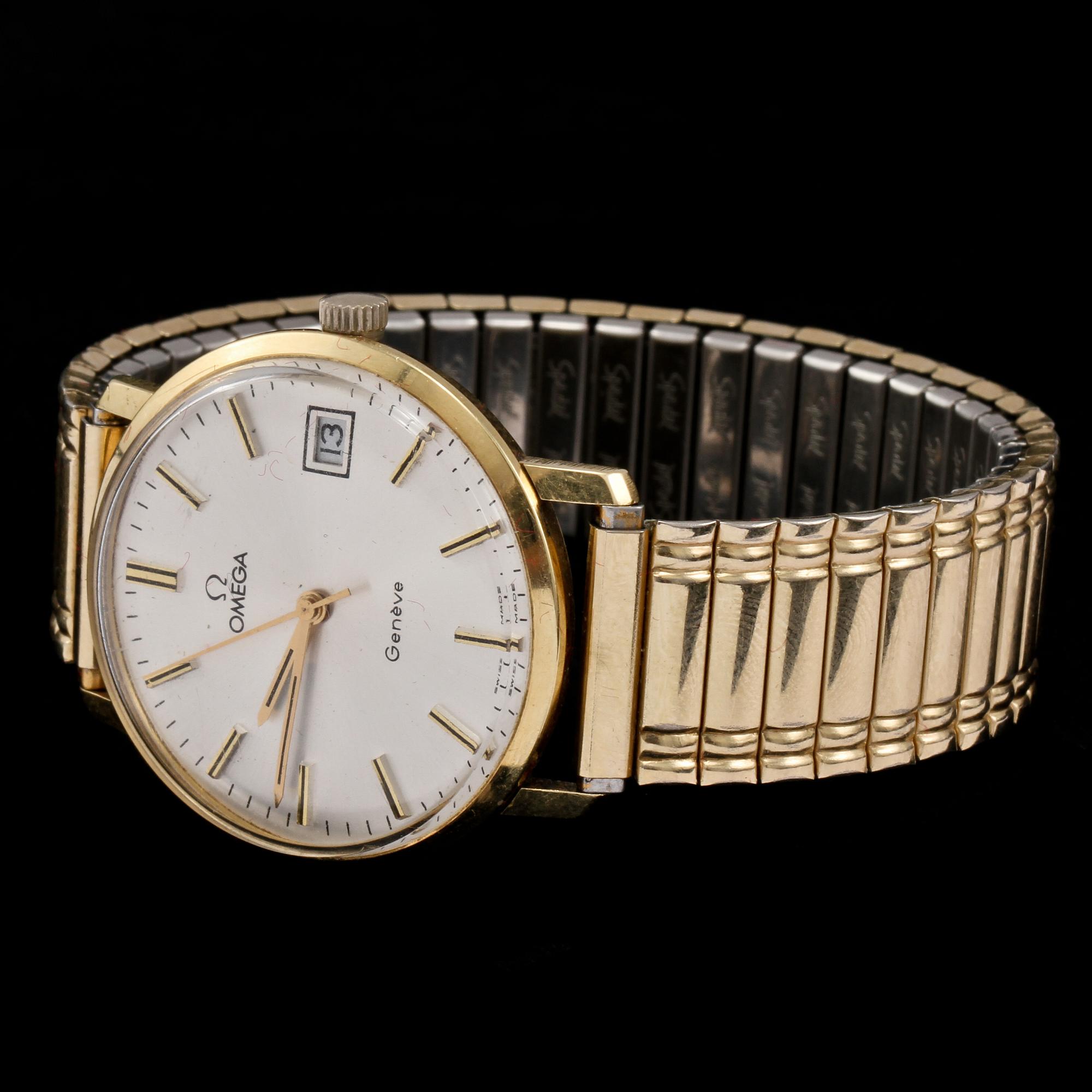 ARMBANDSUR, herr, 14 k guld, Omega, Genève , 1970-tal.