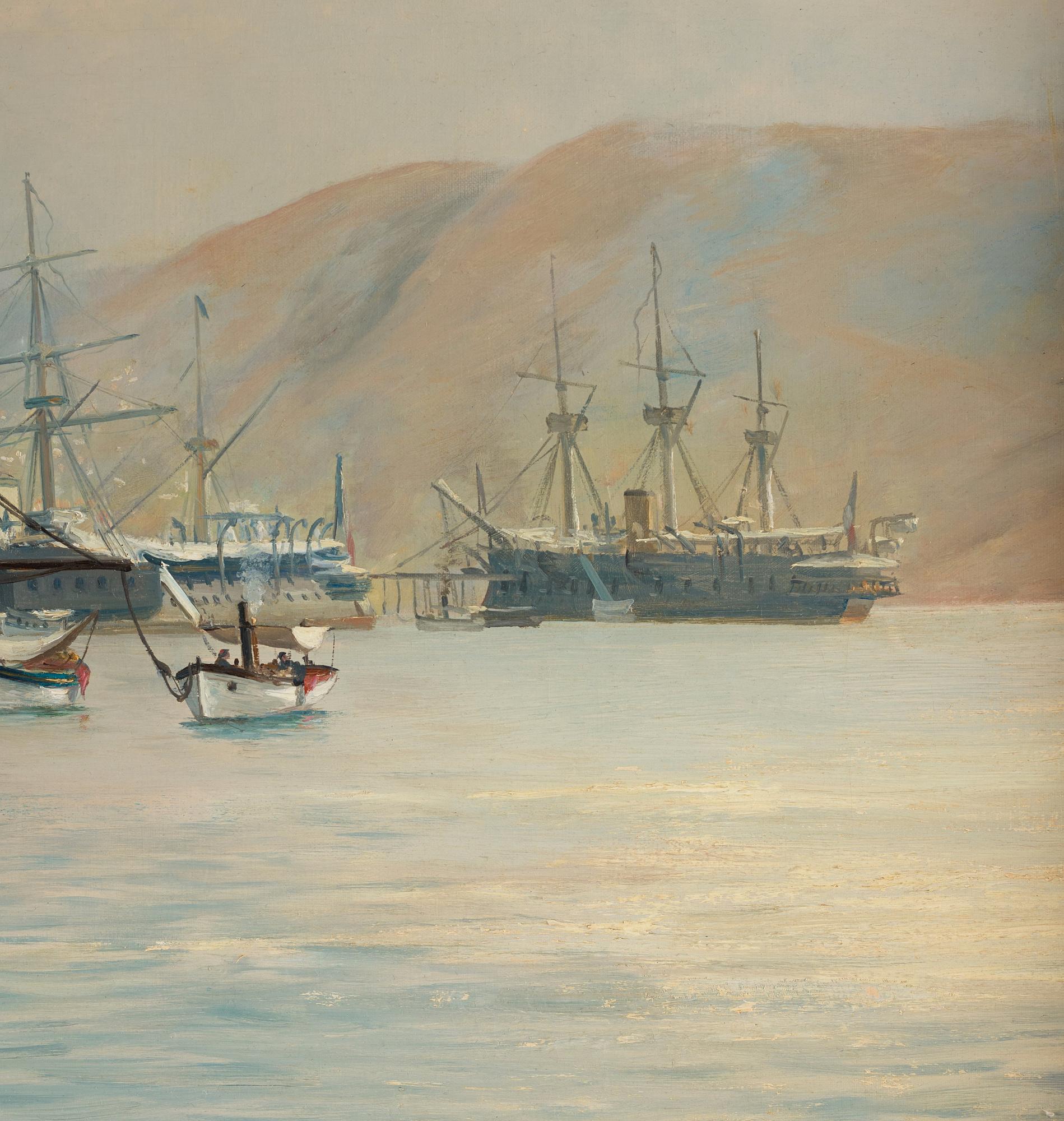 Herman af Sillén, French frigate off the coast of the French riviera.