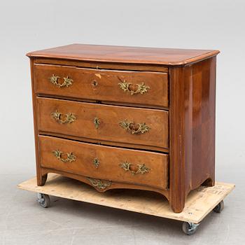 A mid 18th century chest of drawers.