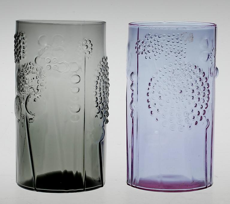 GLAS, 5 st, Oiva Toikka. "Flora", Nuutajärvi-Notsjö. 1960-tal.