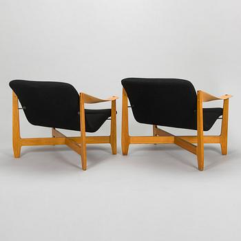 Antti Nurmesniemi, fåtöljer, ett par, modell 418, för Artek, 1950-tal.