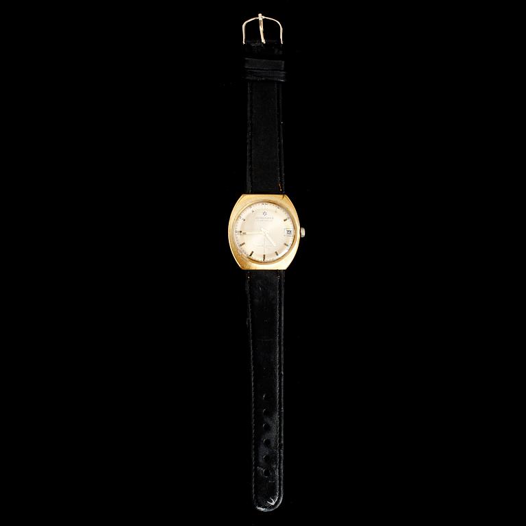 ARMBANDSUR, guld på stål, Junghans, 1900-talets mitt.