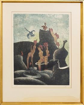 Roberto Matta, a set of eight etchings in colour, signed and numbered 21/100.