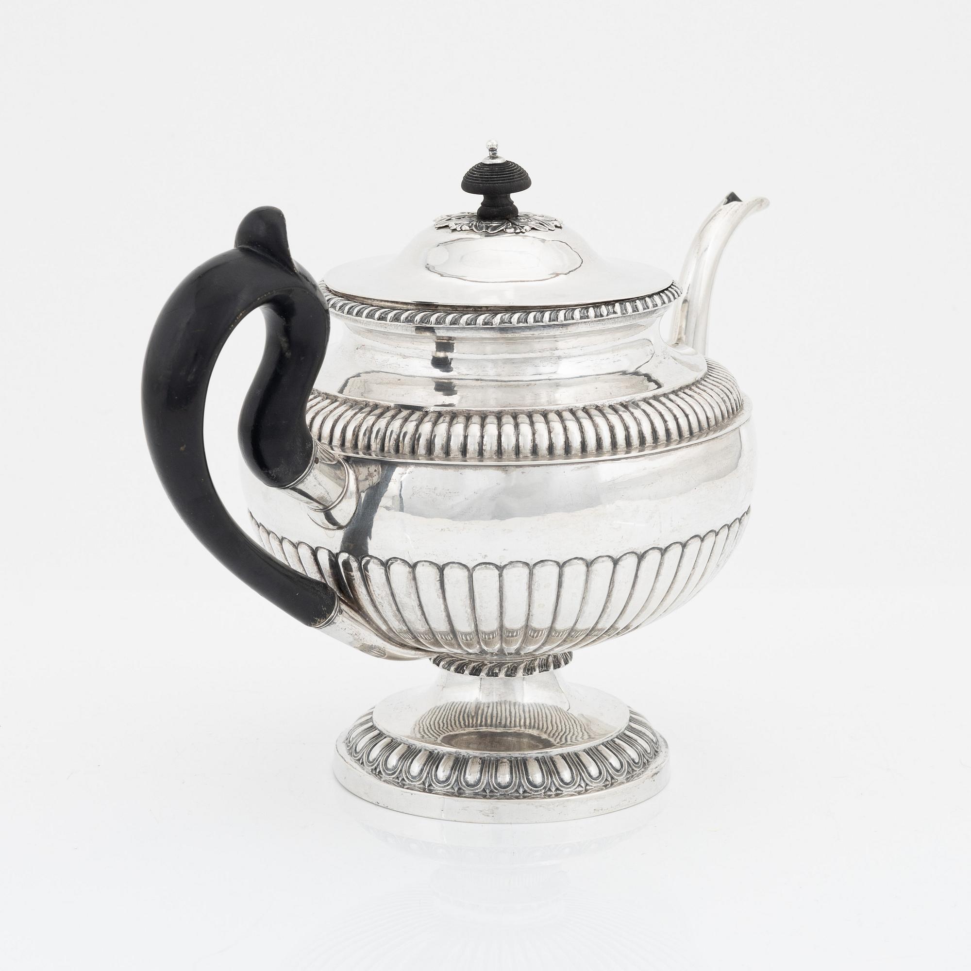 Johan Petter Grönvall, an Empire silver teapot, Stockholm, 1831.