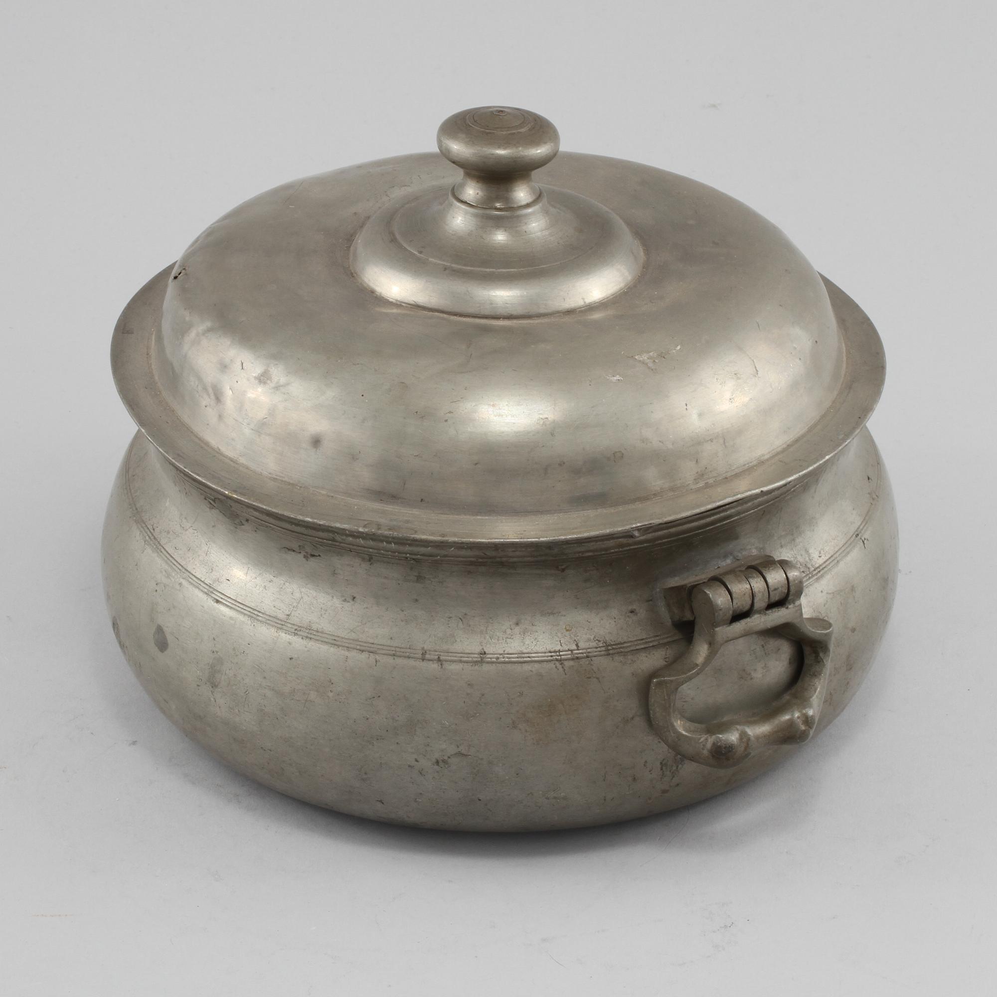 GRÖTSKÅL, tenn, sannolikt 1800-tal.