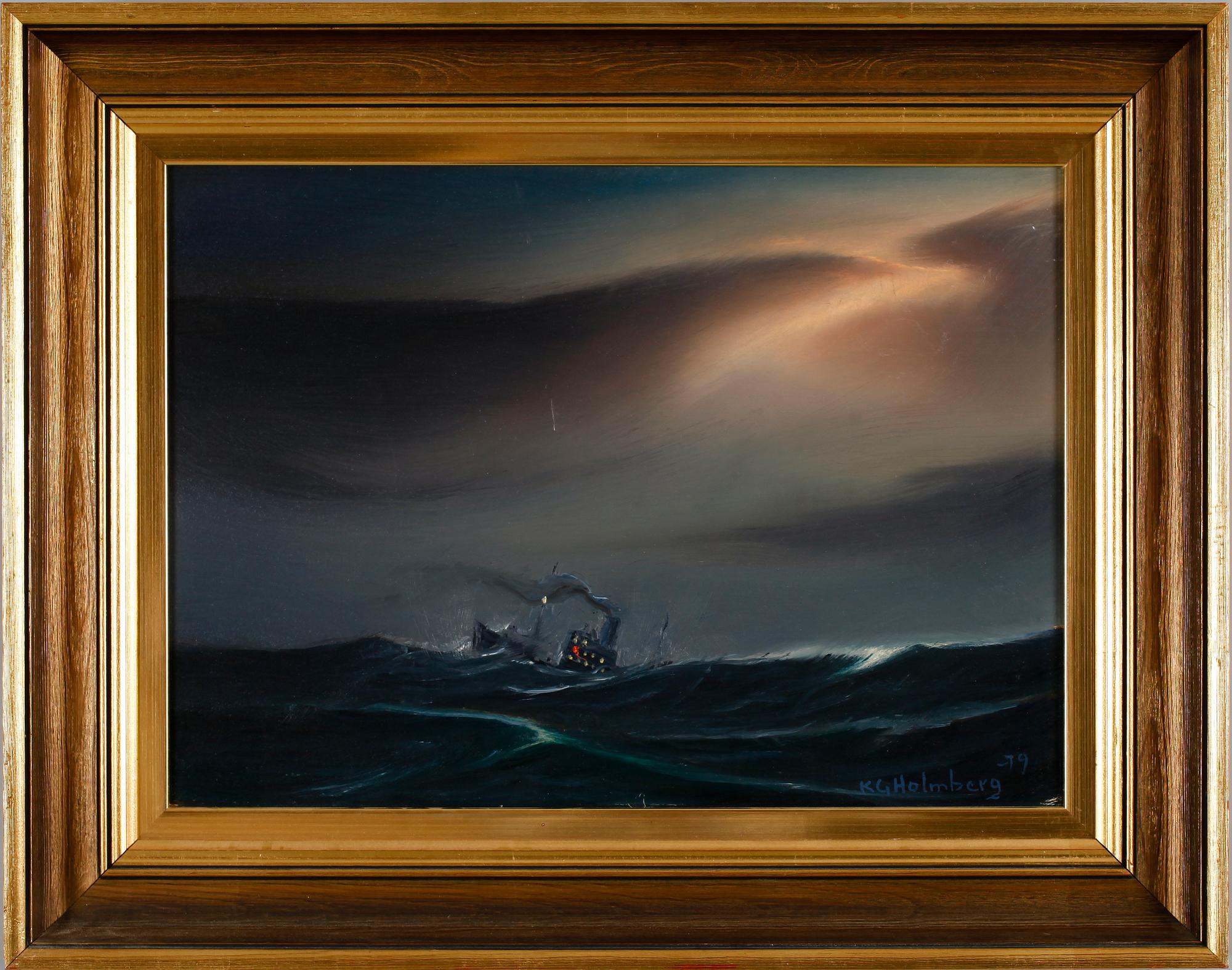 KARL GUSTAV HOLMBERG, olja på pannå, sign och dat -79.