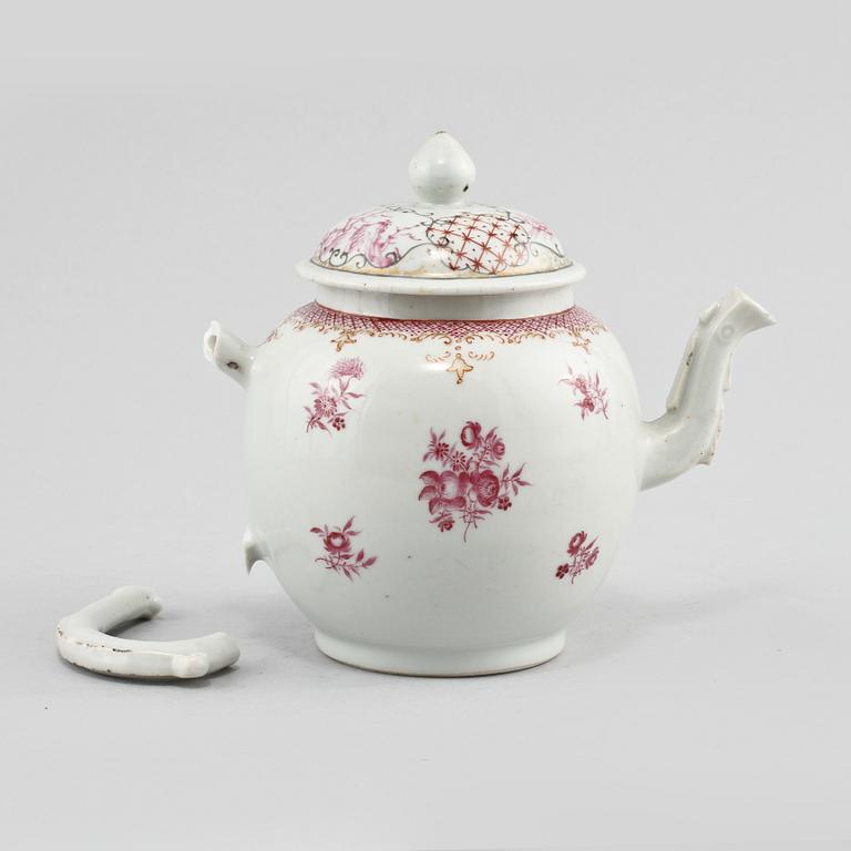 TEKANNA, porslin, Kina, 1700-tal.
