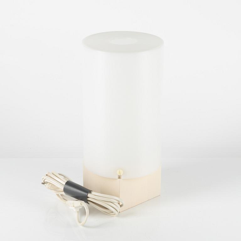 Uno & Östen Kristiansson, a pine and acrylic table light, Luxus, Vittsjö.