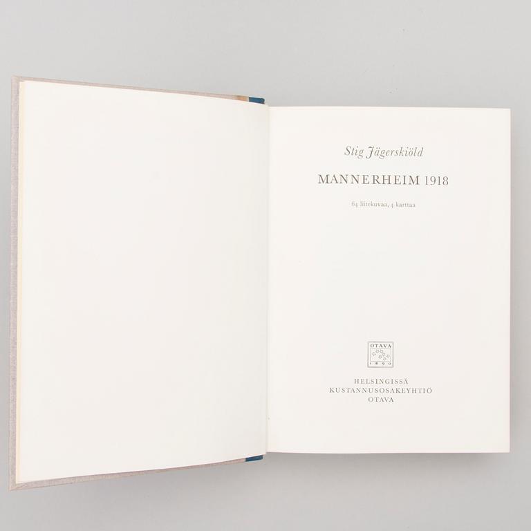 Fourteen books about Mannerheim, various authors, published during 1950s-1970s.