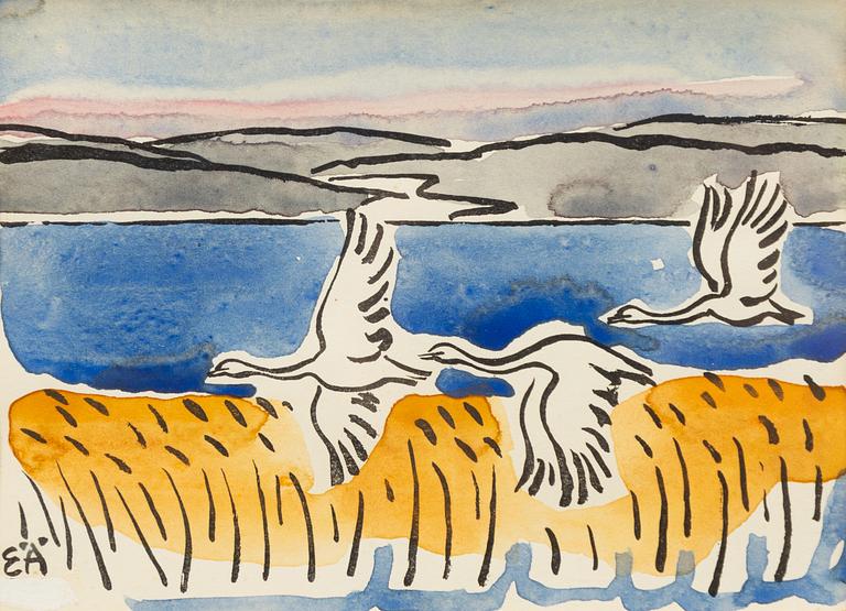 Erling Ärlingsson, "Utterbyn", Flying geese, 3 pcs.