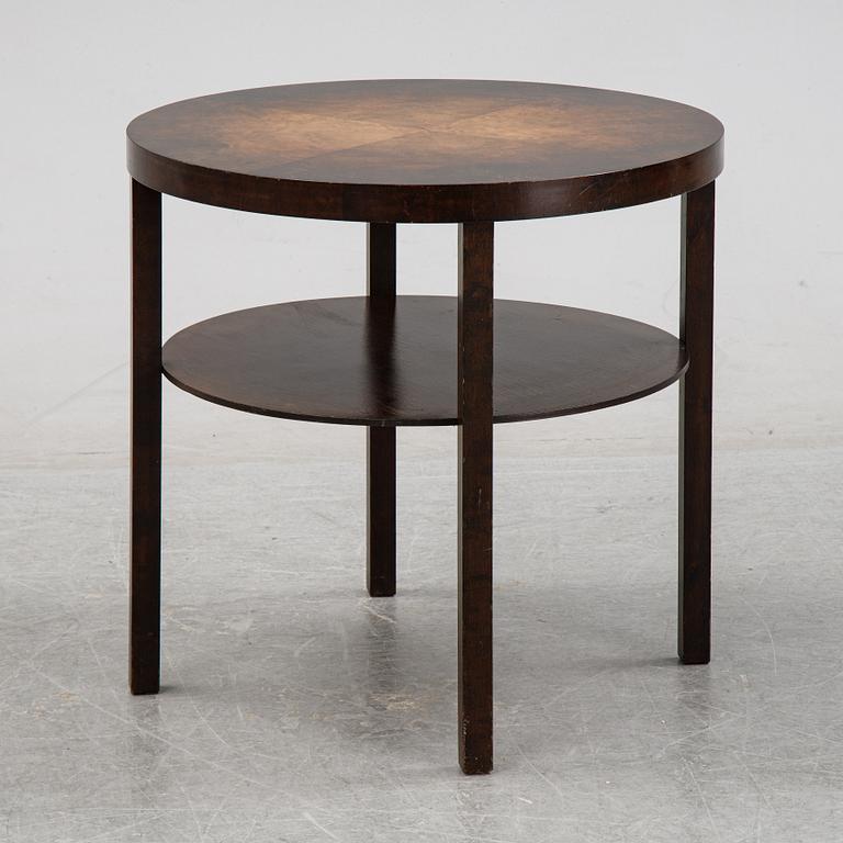 A Swedish stained birch coffee table, 1930's.