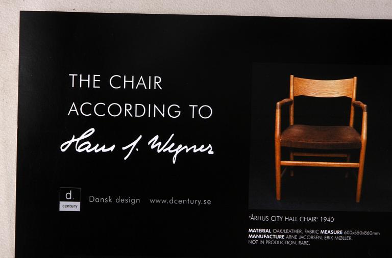 AFFISCH, "The chair according to Hans J. Wegner".