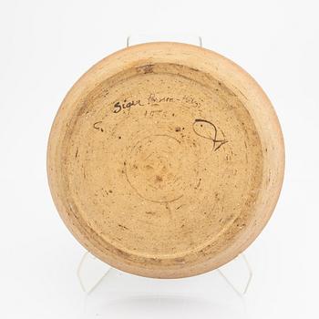 Signe Persson-Melin, a signed and dated 1958 glazed stoneware bowl.