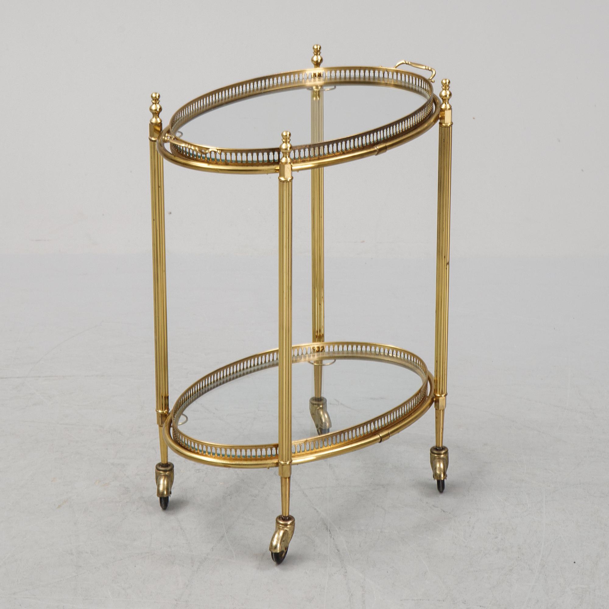 A drinks trolley, late 20th Century.
