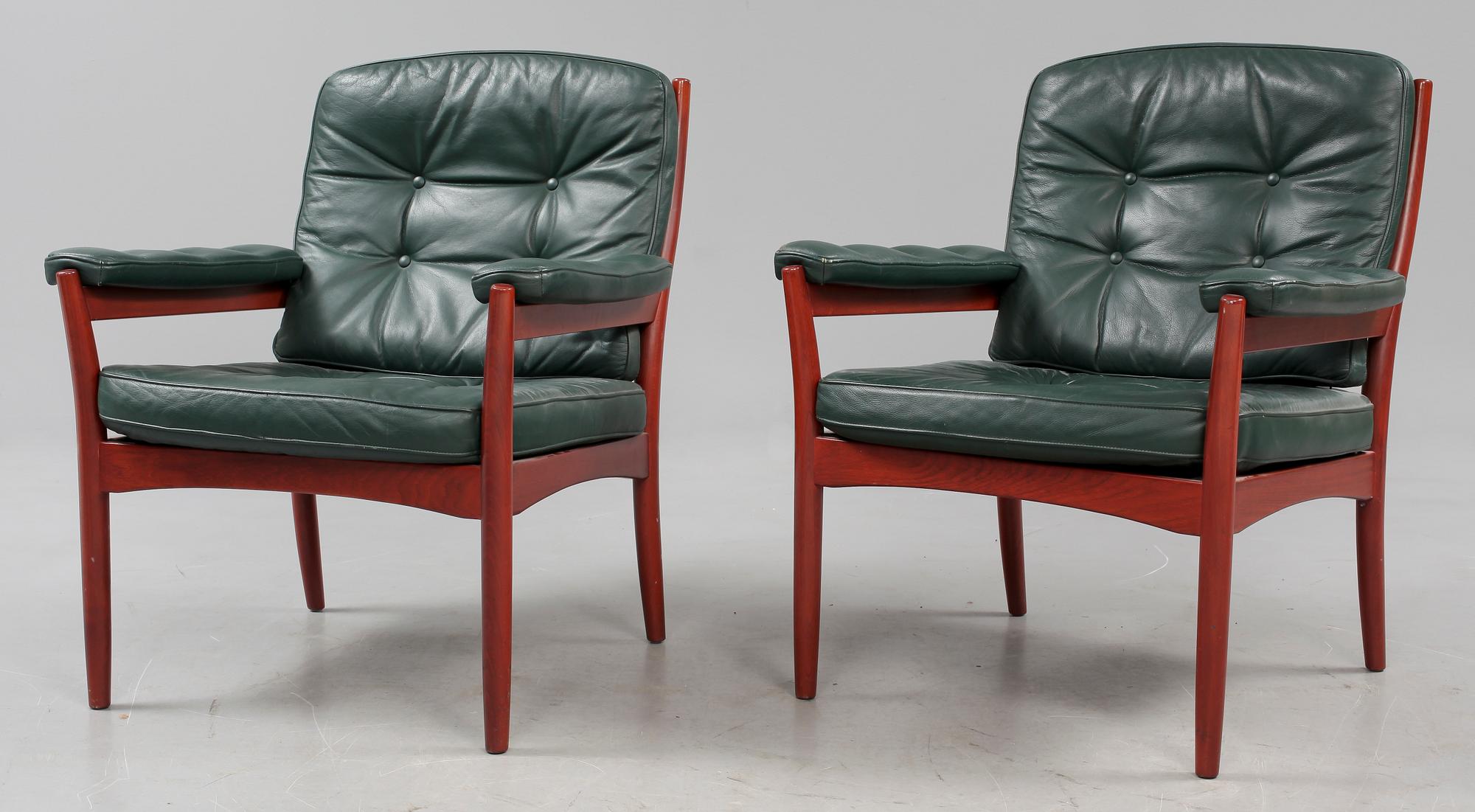 FÅTÖLJER, ett par, G-möbel, Sverige, 1900-talets andra hälft.