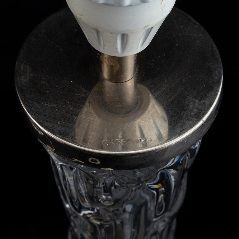 Carl Fagerlund, bordslampor, ett par, glas, Orrefors.