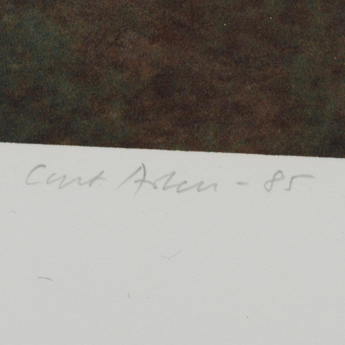 CURT ASKER, a lithograph in color, numbered 91/100 and signed.