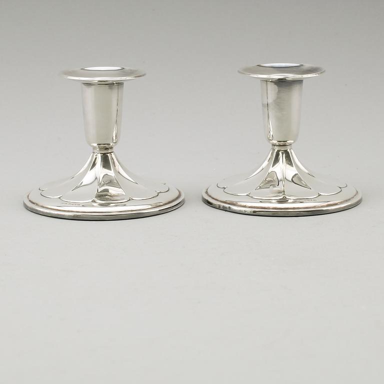 LJUSSTAKAR, 1 par, silver, 1968.